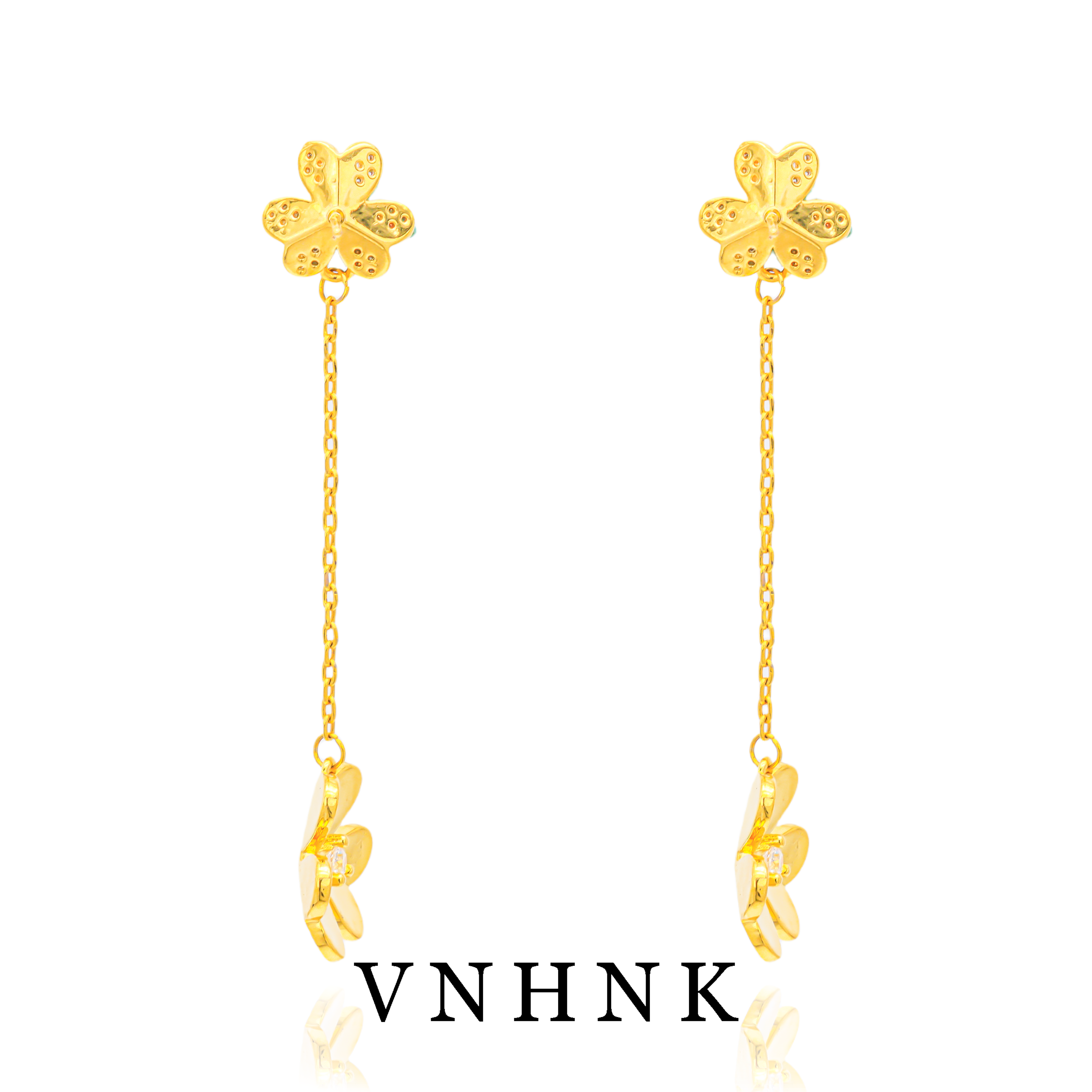 铜合金合成锆石耳饰 美可儿  D1    金色时尚气质耳环