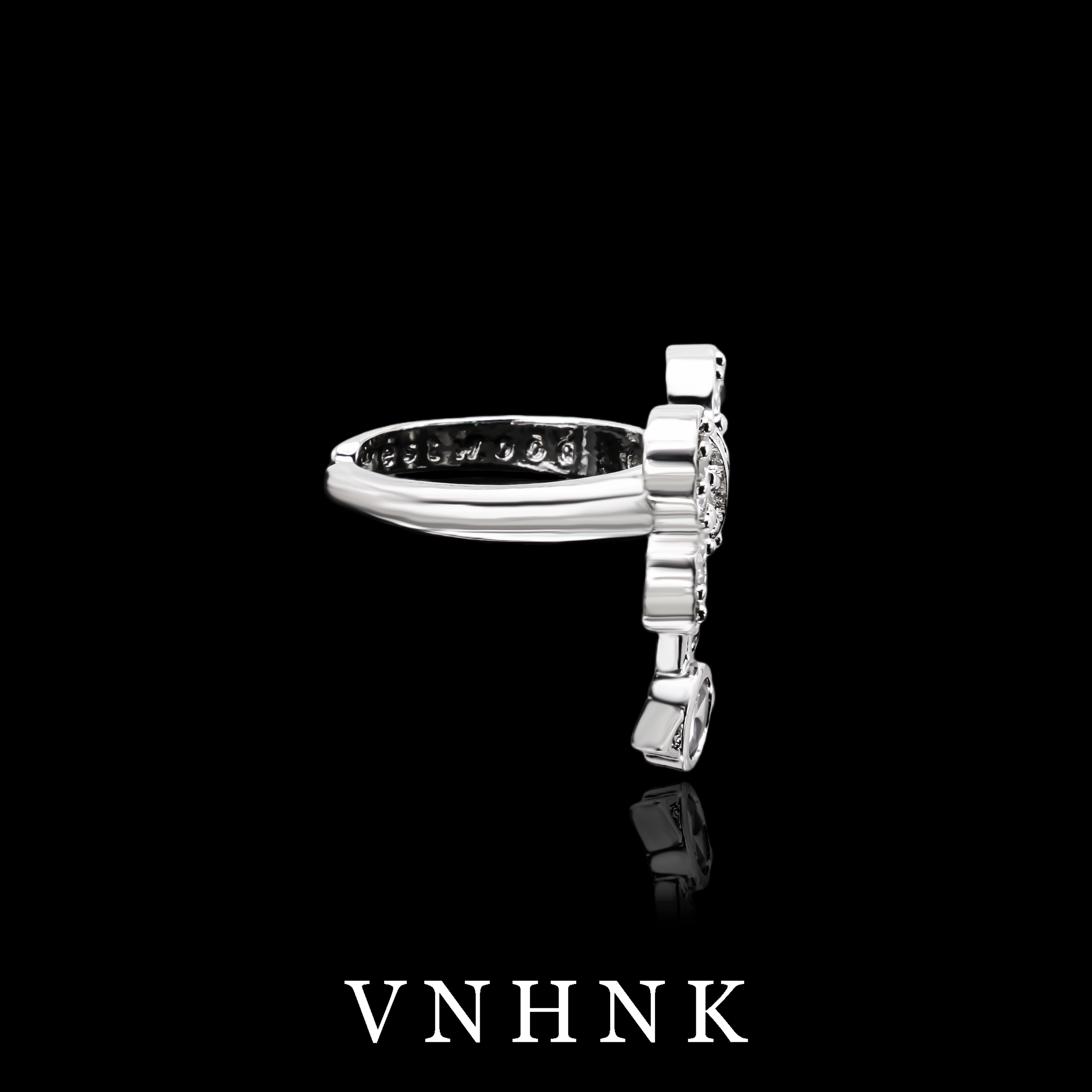 铜合金合成锆石戒指 美可儿   H176   银色时尚气质百搭戒指