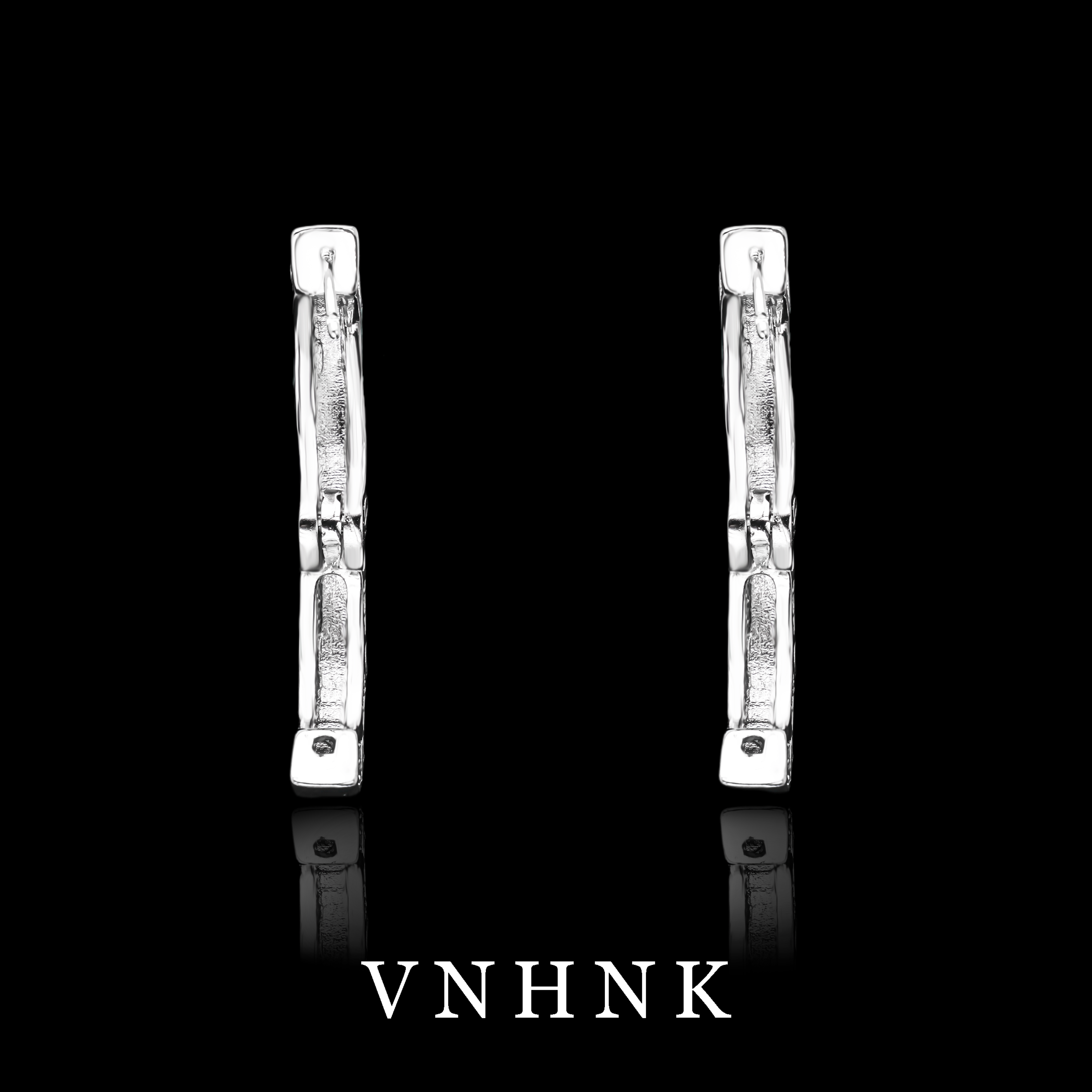 铜合金合成锆石耳饰 美可儿  T536   银色(14mm）时尚气质百搭耳环