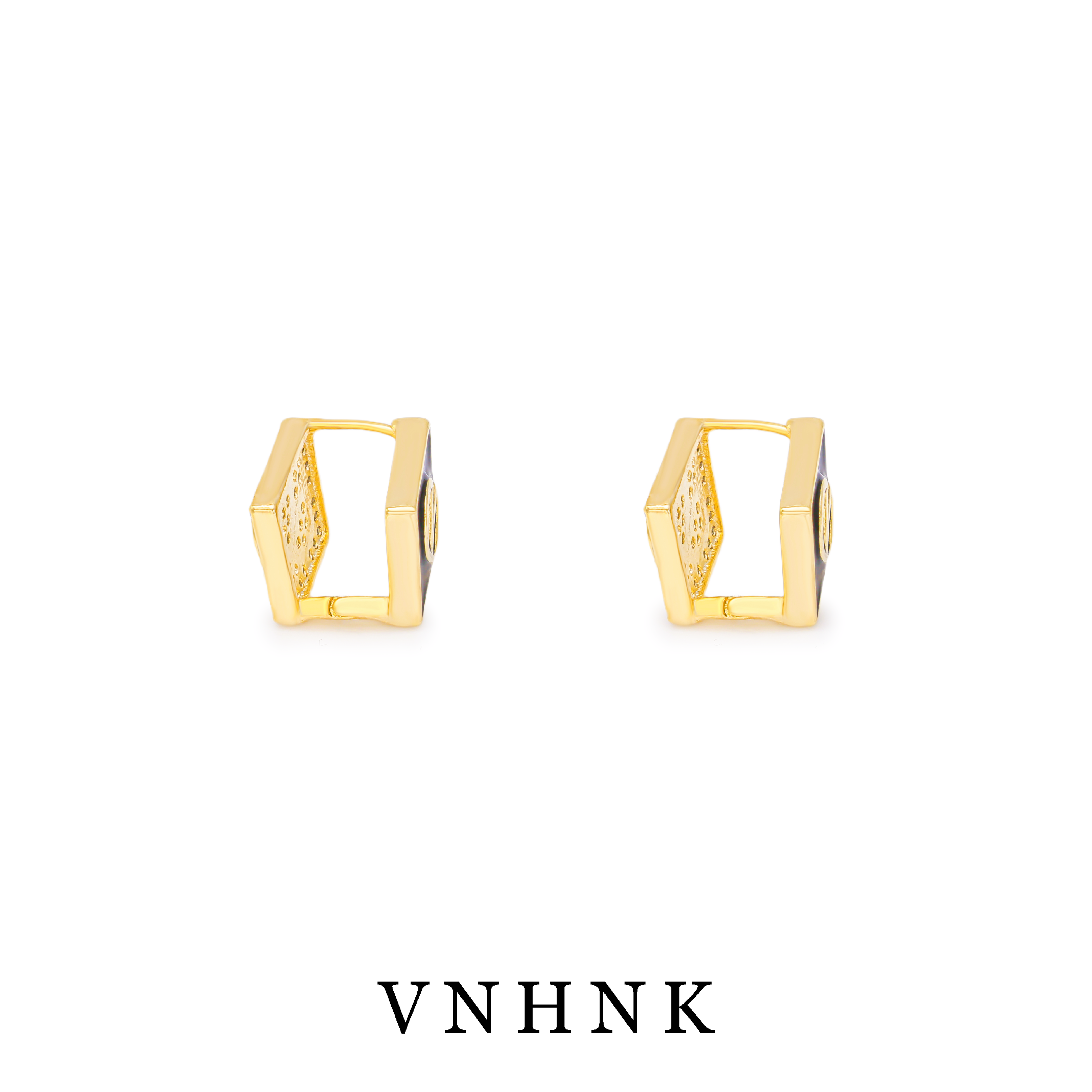 铜合金合成锆石耳饰 美可儿   R297     金色时尚气质耳环