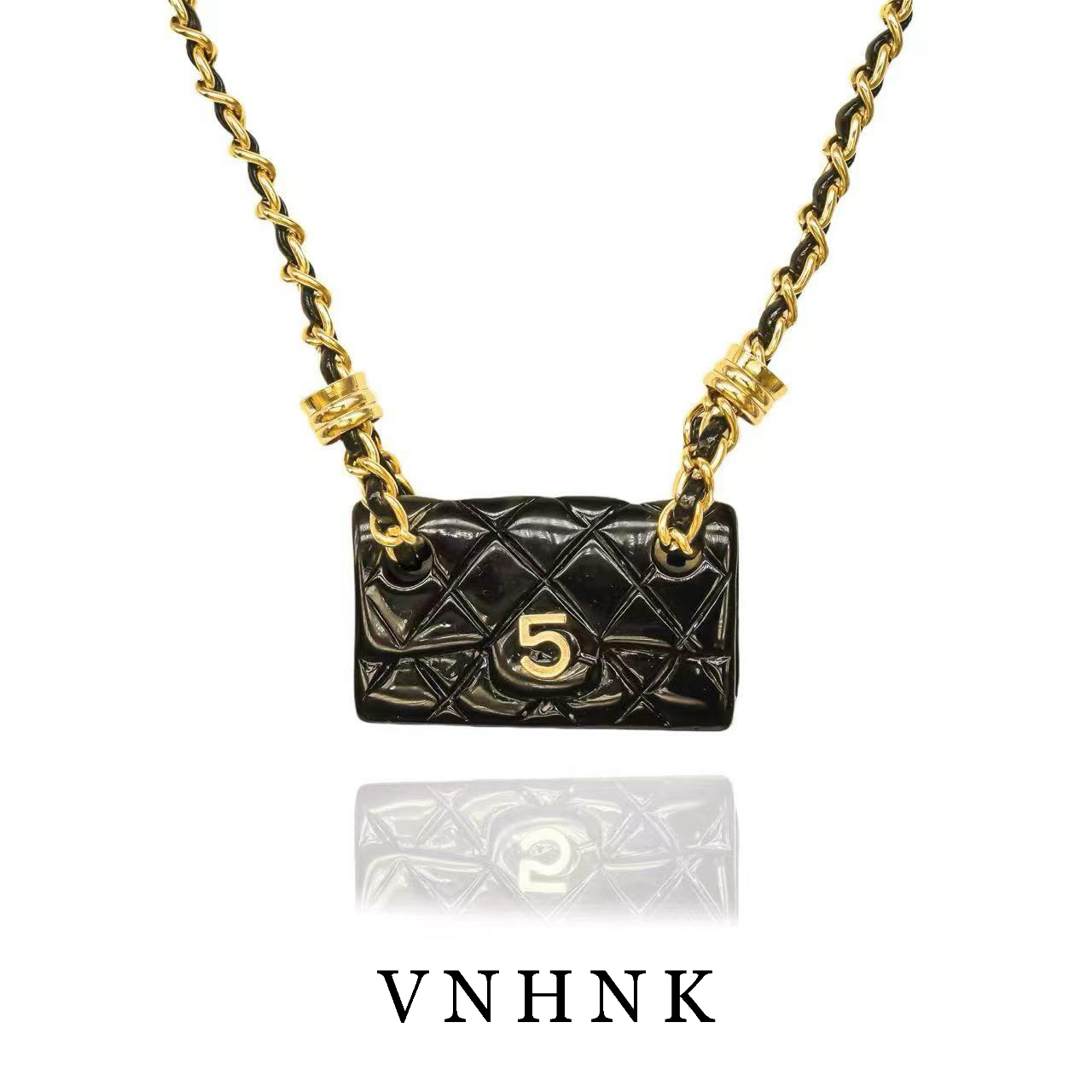 铜合金皮质项链 美可儿   B106   金色（60cm）个性时尚气质项链