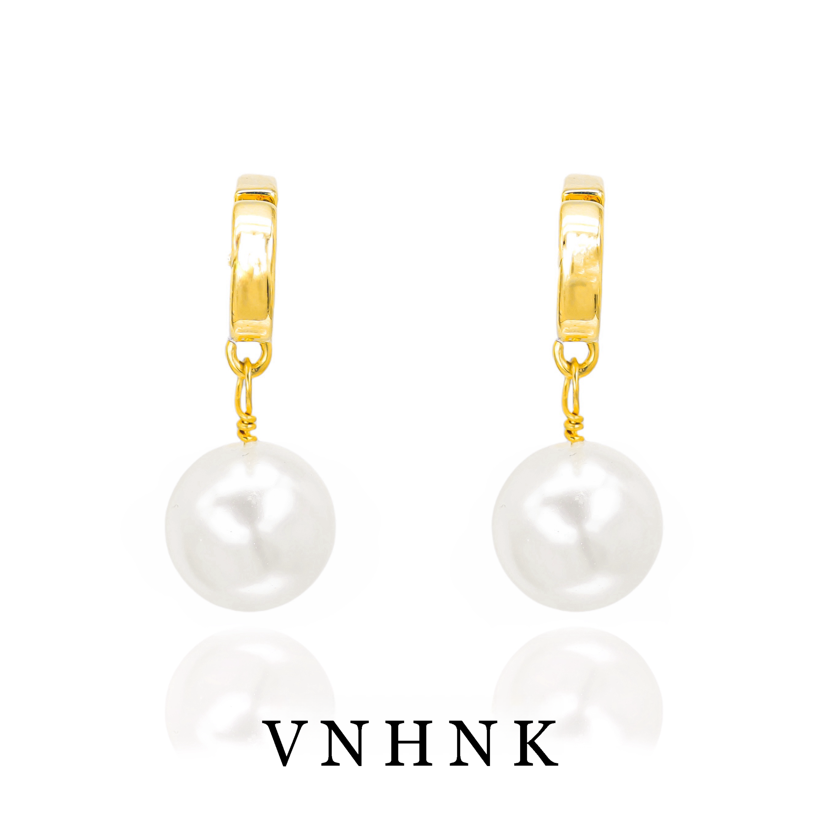 铜合金仿珍珠耳饰 美可儿   F447   白色(10mm)时尚气质百搭耳环