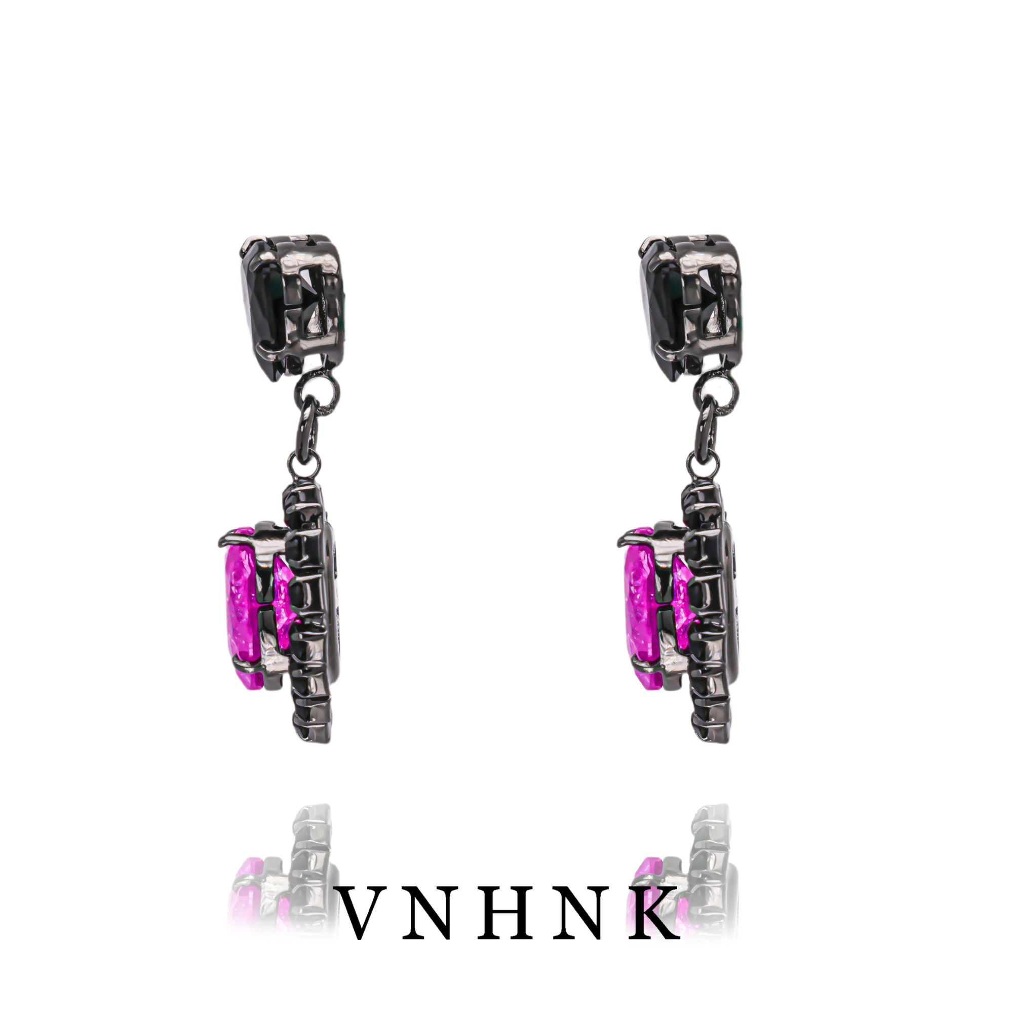 铜合金合成锆石耳饰 美可儿   B113   黑色时尚气质耳环