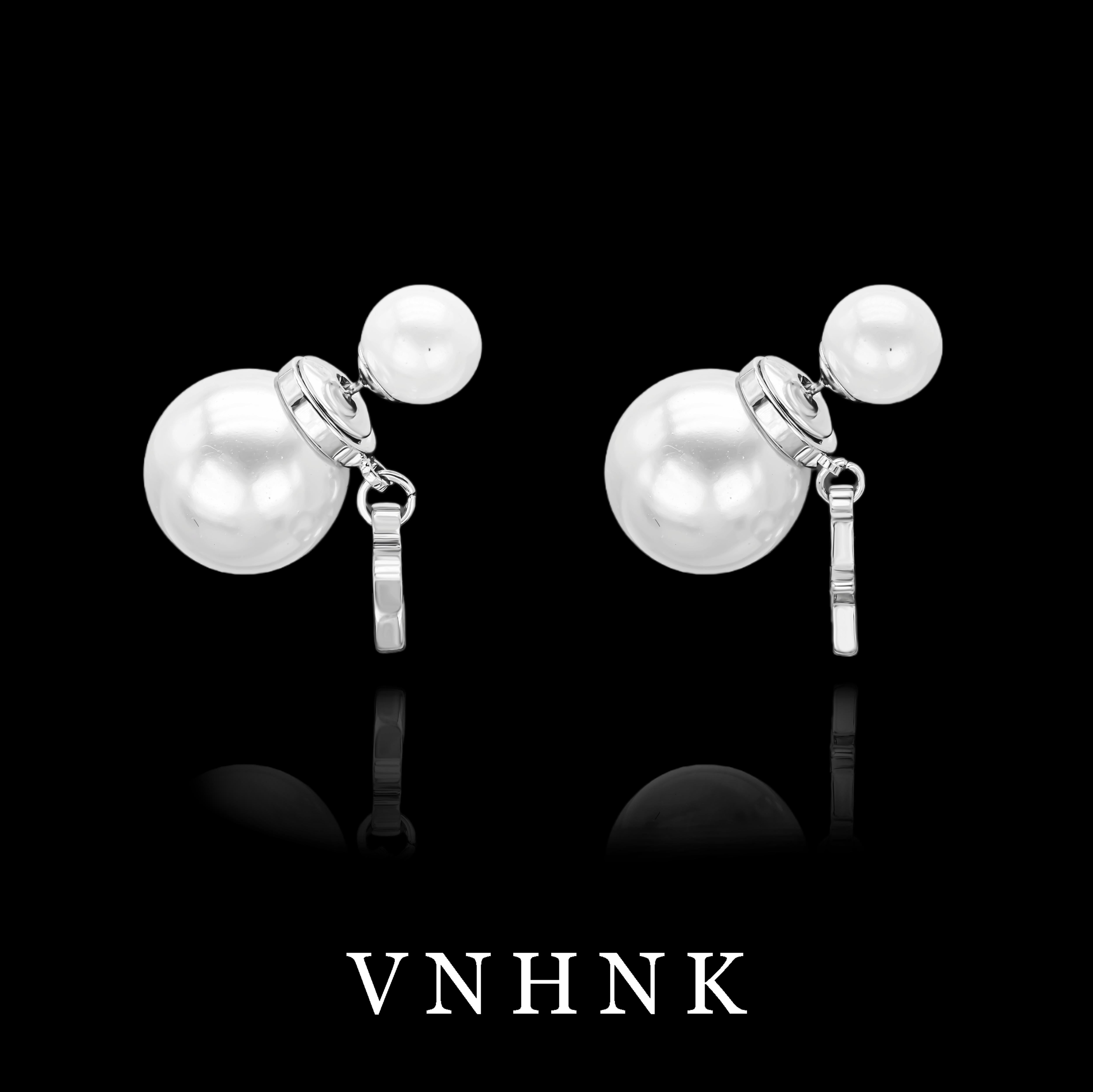 铜合金仿珍珠耳饰 美可儿  B116  白色(14mm8mm)小众百搭耳环