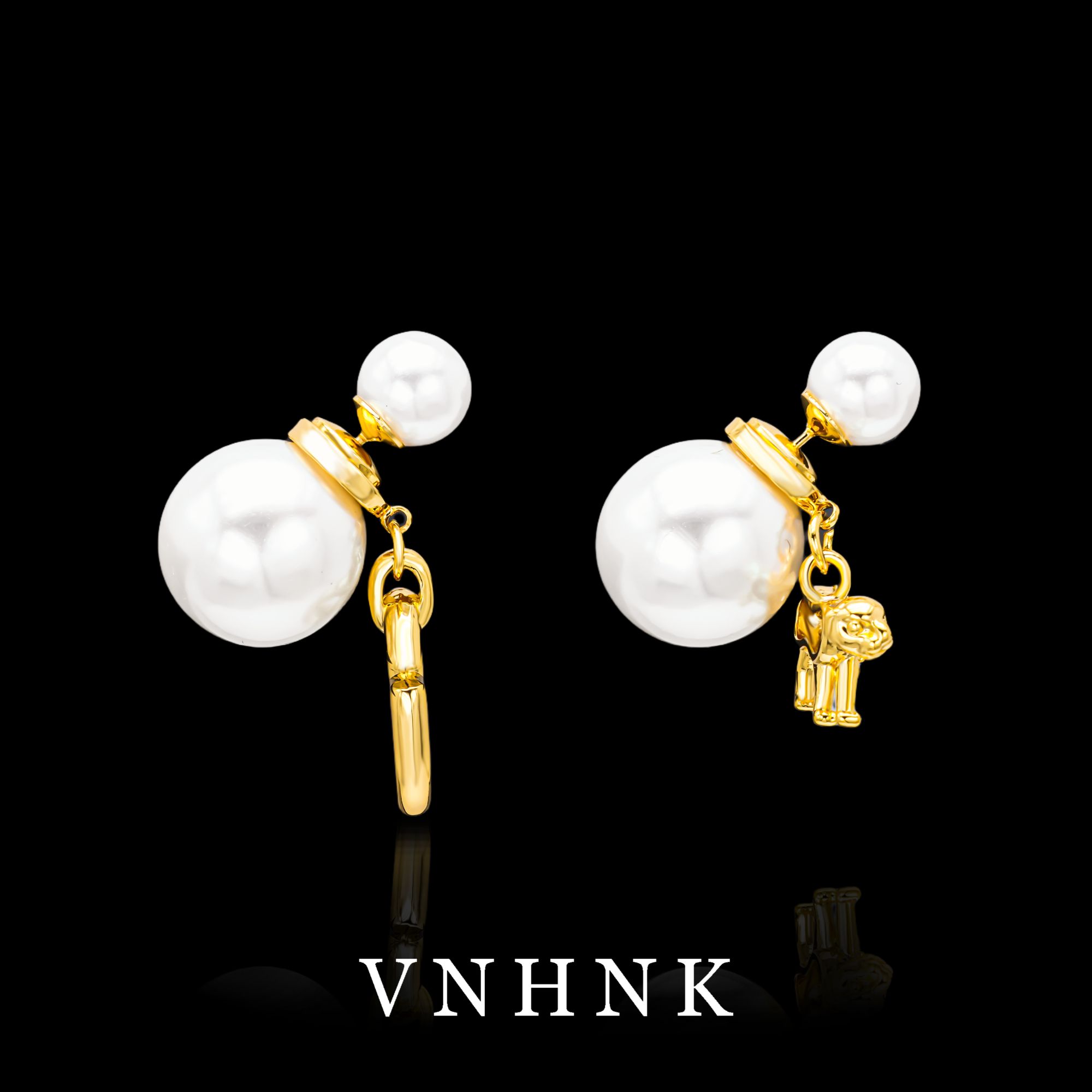 铜合金仿珍珠耳饰 美可儿   B206   白色(8mm 14mm)气质时尚耳环