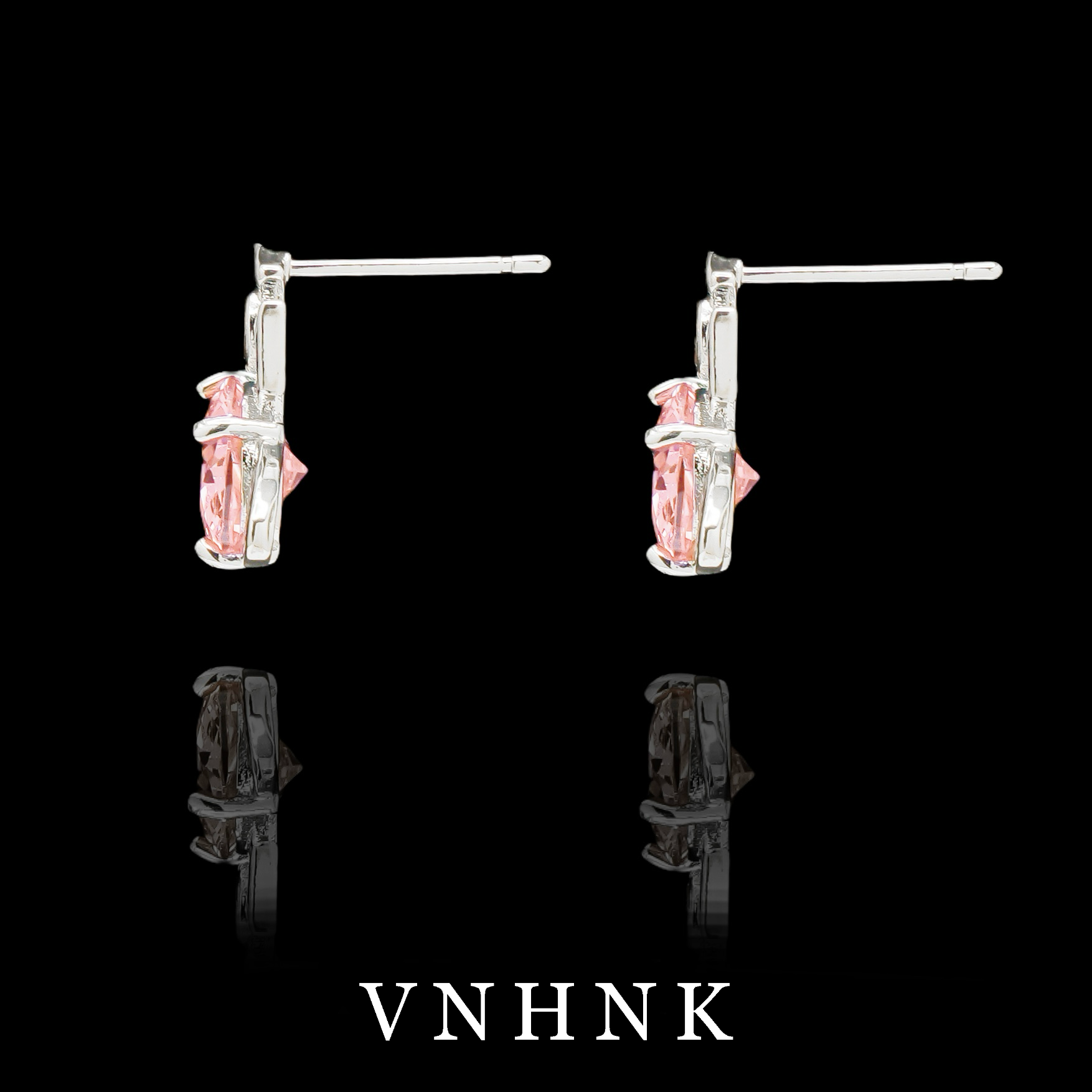 铜合金合成锆石耳饰 美可儿   K15     银色小众百搭耳环