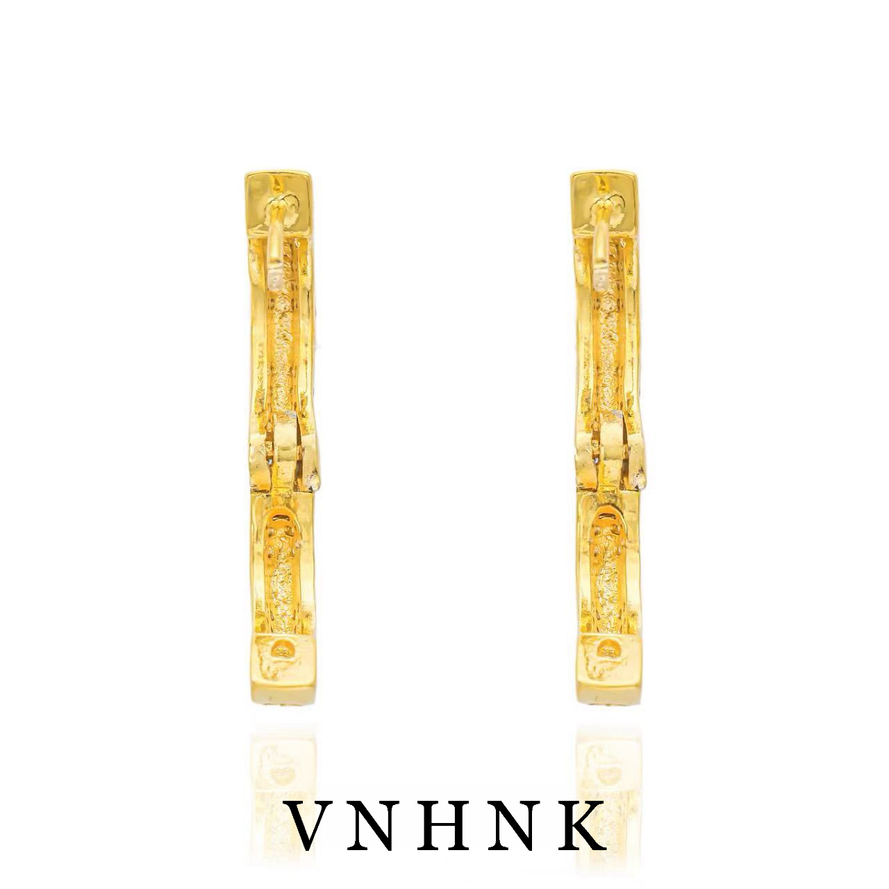 铜合金合成锆石耳饰 美可儿 D304    金色（13mm）气质时尚耳环