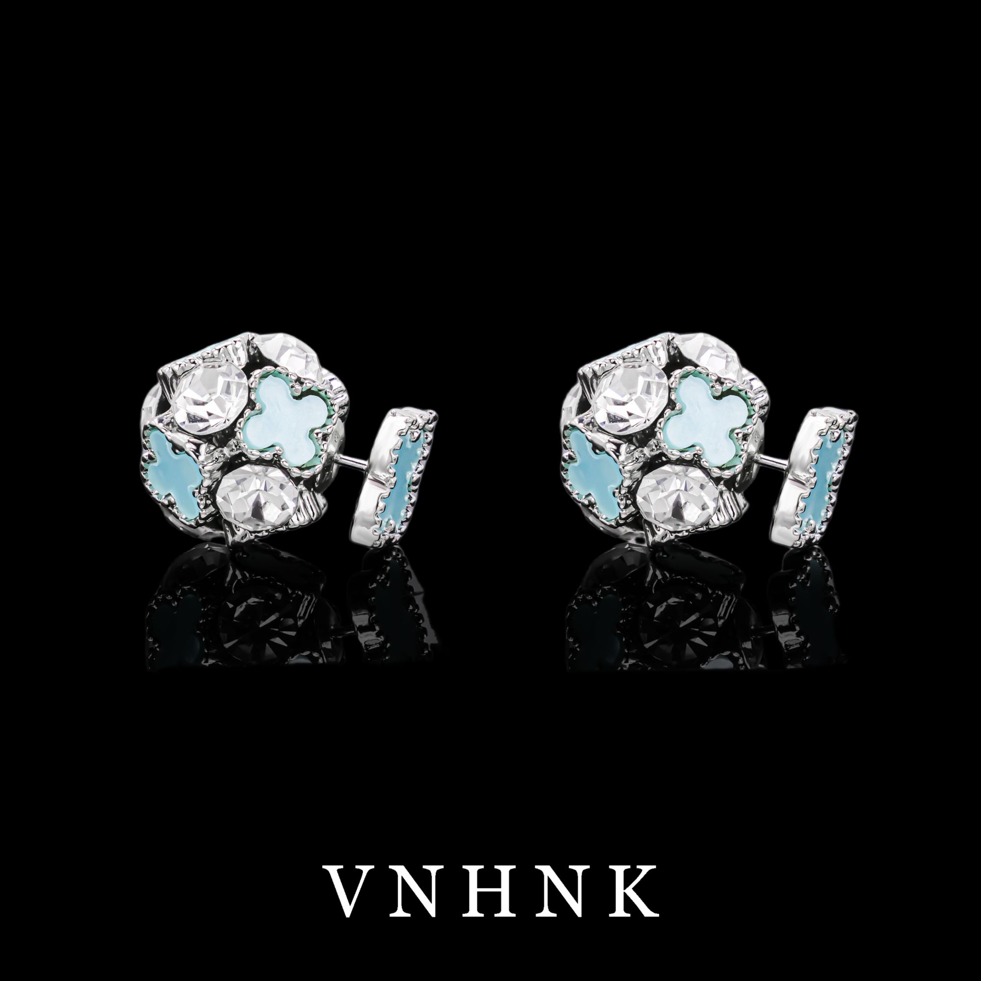 铜合金合成锆石耳饰 美可儿  G219    银色时尚气质耳环