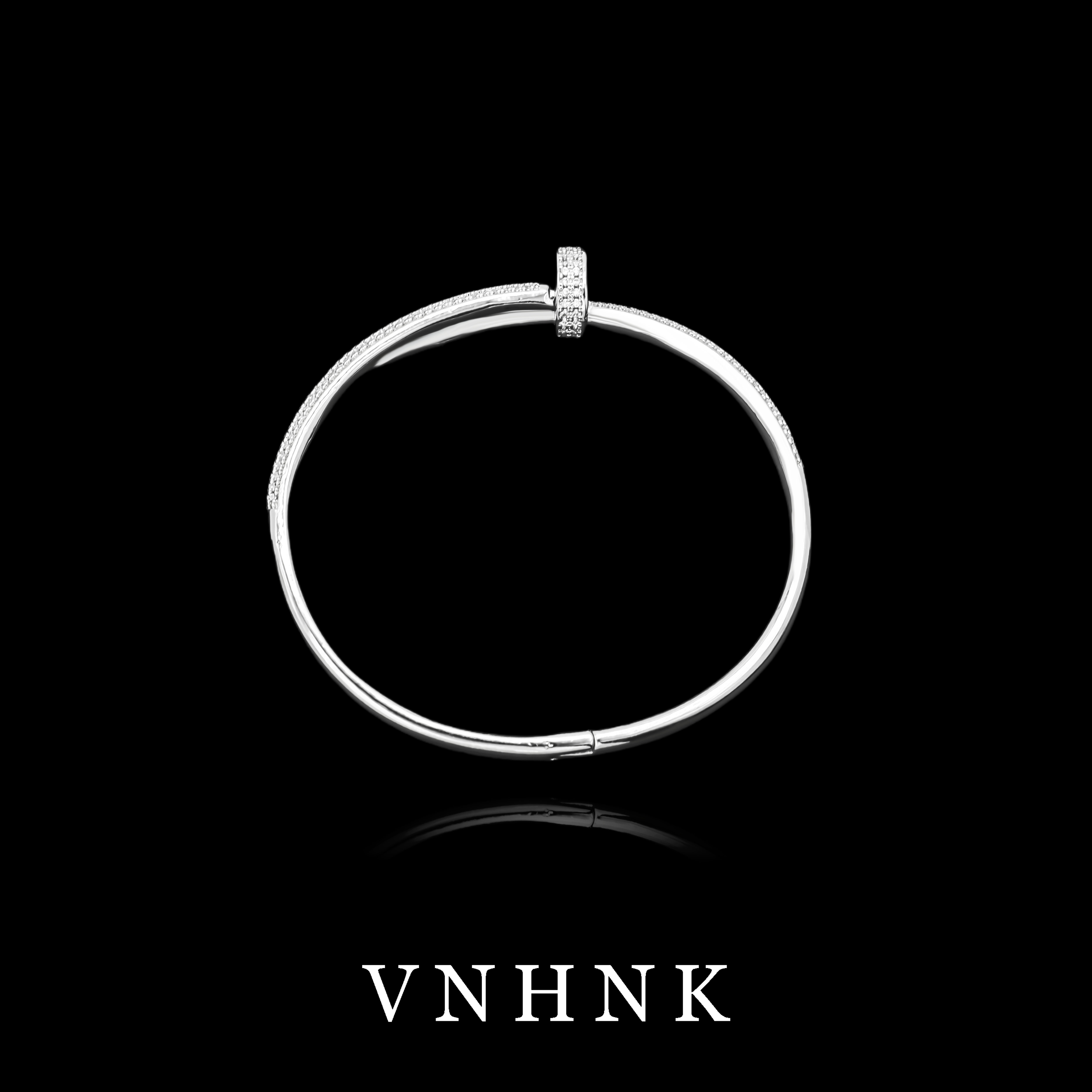 铜合金合成锆石手镯 美可儿   G105   银色(50x58mm)个性手镯