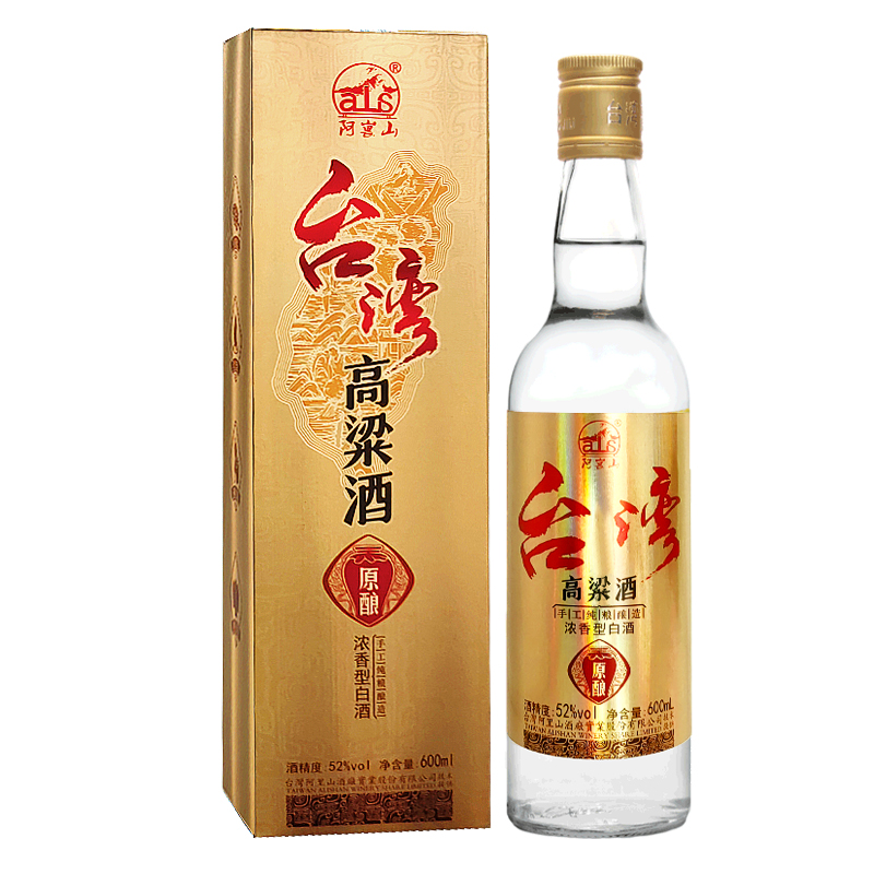 阿嵔山台湾高粱酒固态纯粮大瓶礼盒装口粮酒白酒浓香型52度600ml