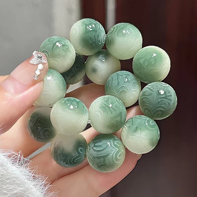 【精品】天然菩提珠手串散珠无芽眼圆珠桶珠DIY菩提成品手串