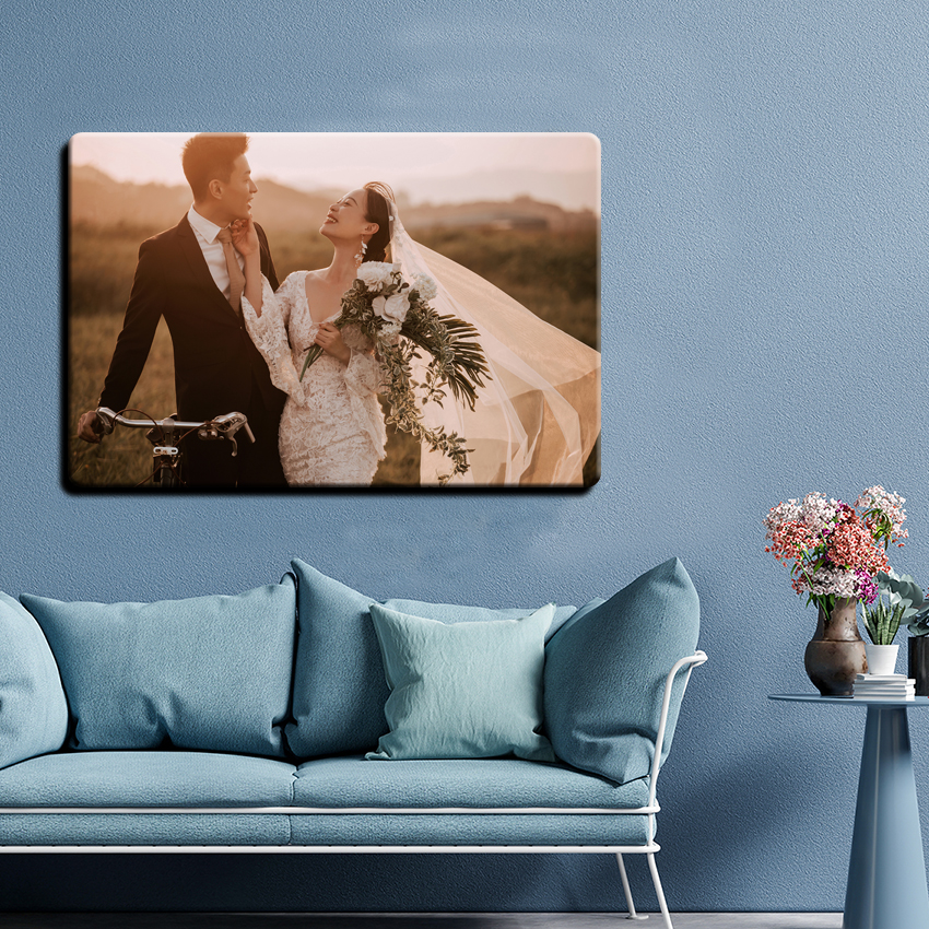 兔小琪18寸照片定制挂墙大韩水晶满屏挂件无边框装饰画定制相框