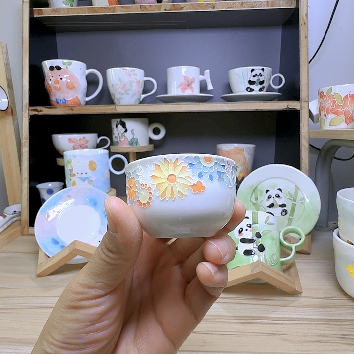 一口杯景德镇手绘