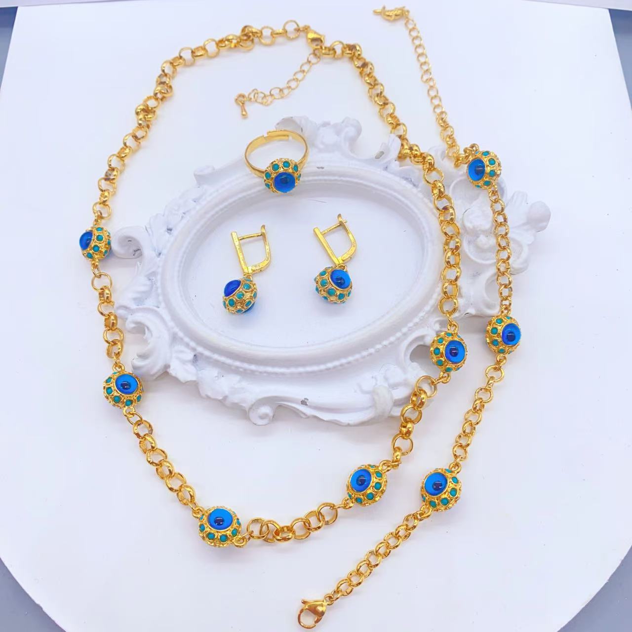 铁合金项链 精美铁和金三件套000002