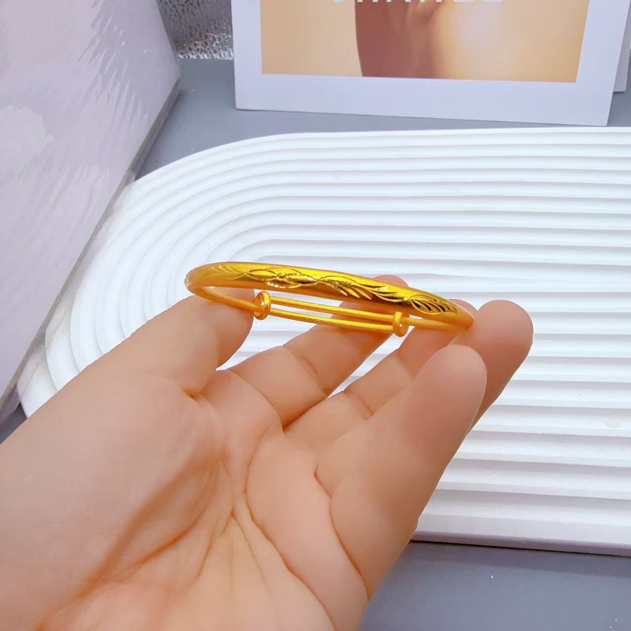 铜合金手镯 铜合金精美手镯 8883手工古法气质实心可调节简约