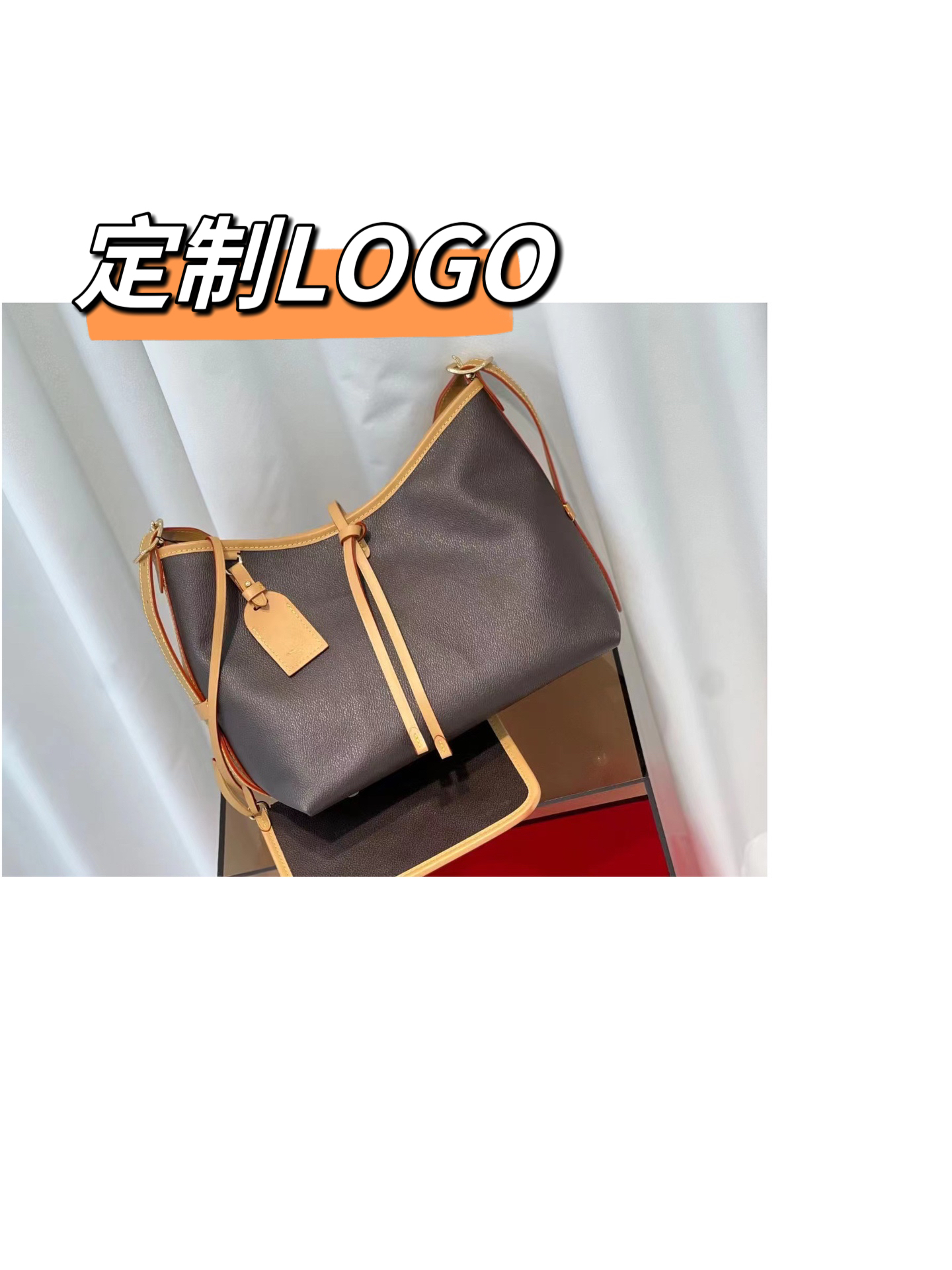 carry女士百搭真皮单肩通勤轻奢包包