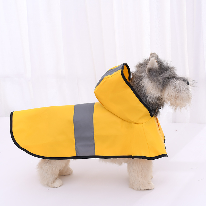 新款宠物可爱雨衣中大型犬防水斗篷狗雨衣连帽反光雨衣条狗狗衣服