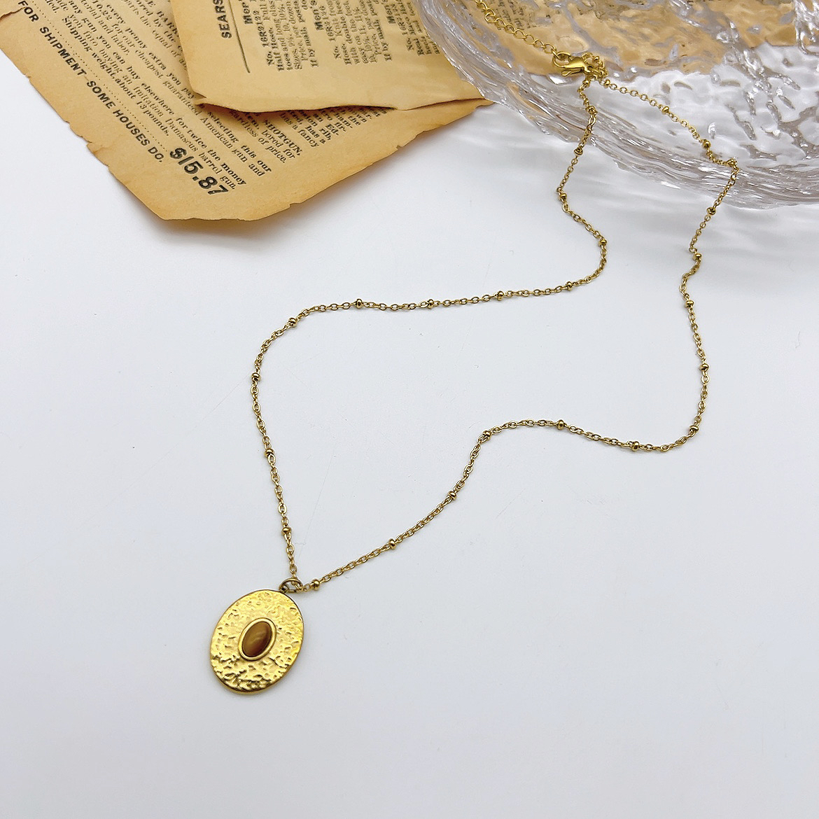 钛钢项链 S40023 好啊商店 虎睛钛钢项链 长度49+6cm