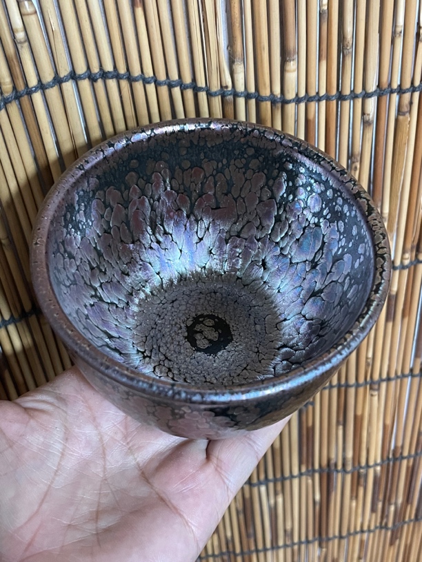 建阳建盏星云钦钛油滴盏