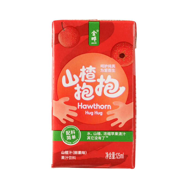 工厂发货-老爸评测山楂抱抱汁鲜果味果汁饮料125ml/盒