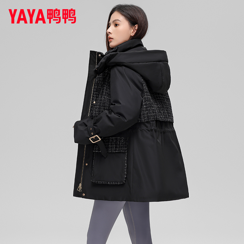 YAYA/鸭鸭2024新款气质时尚休闲宽松甜美小香风短款羽绒服