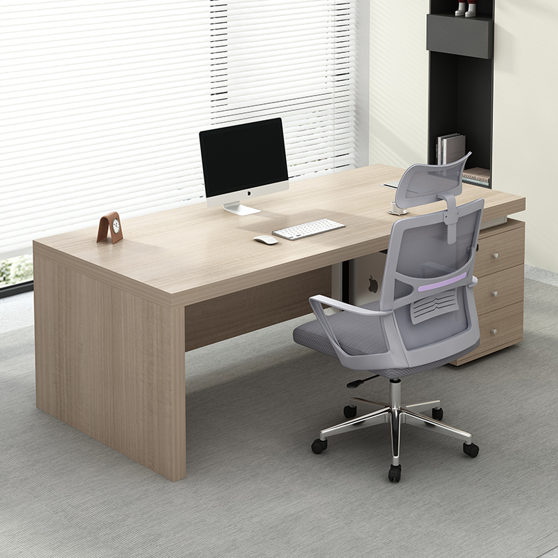 梵箭老板桌办公桌简约现代单人办公桌子财务桌主管经理桌椅大班台