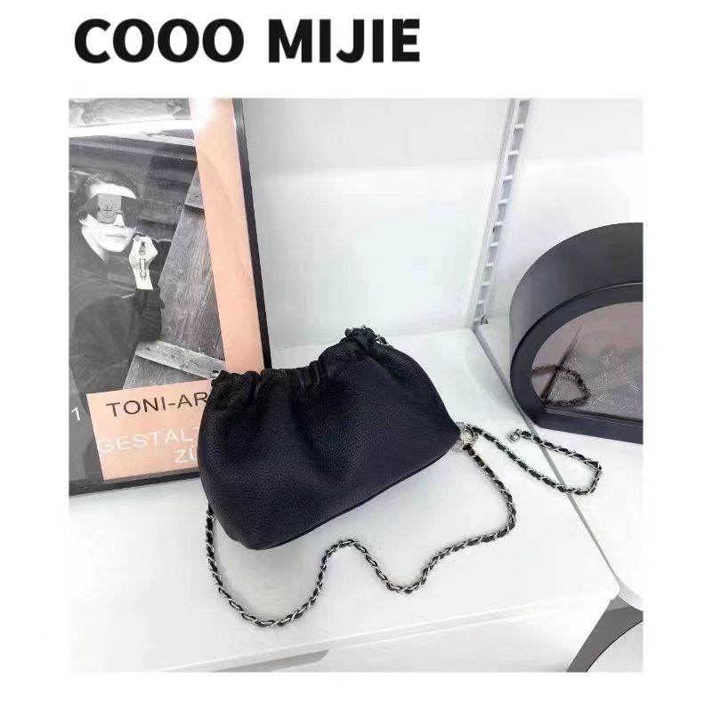 真皮2025新款链条单肩云朵包