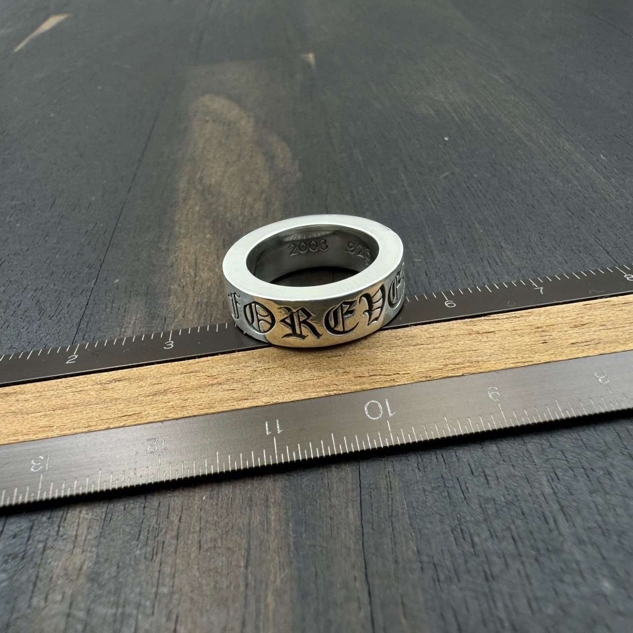 95新 US3码 Chrome Hearts 克罗心 6mm Forever 永恒戒指