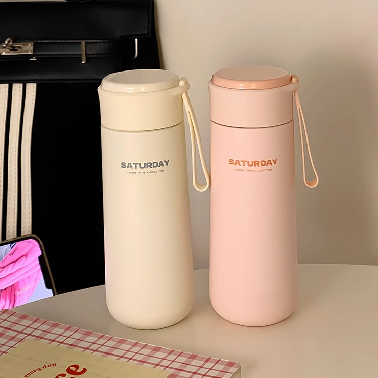 简约大容量保温杯女生2025新款高颜值办公室杯子茶水分离水杯家用