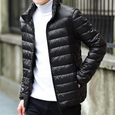 立领轻薄羽绒服服男士中年潮流帅气薄款羽绒服衣外套户外运