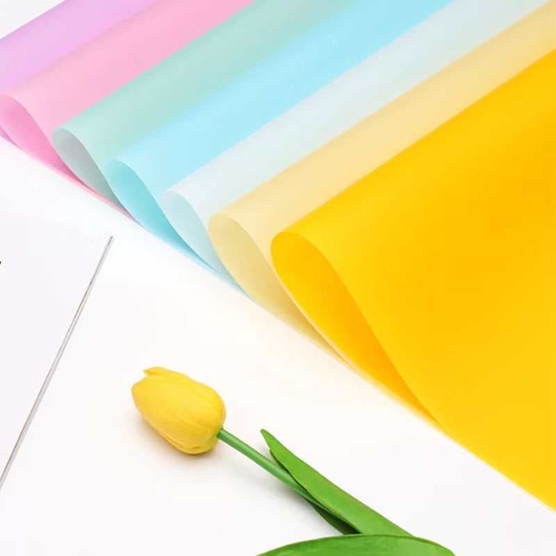 20张雾面纸韩束纸防水花束纸鲜花包装纸花艺花店手工包花纸纯色