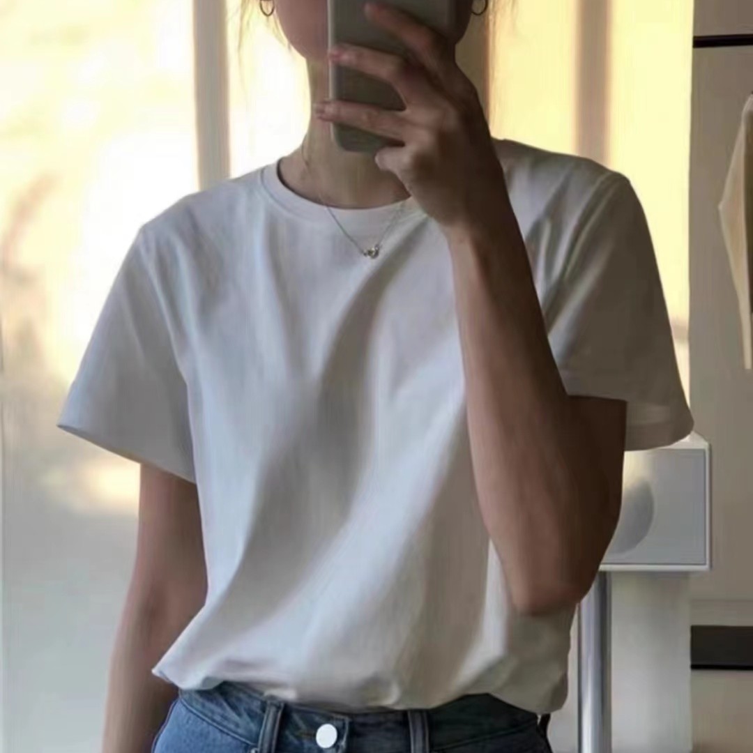 DA KUN-百搭之王 纯色圆领纯棉短袖T恤