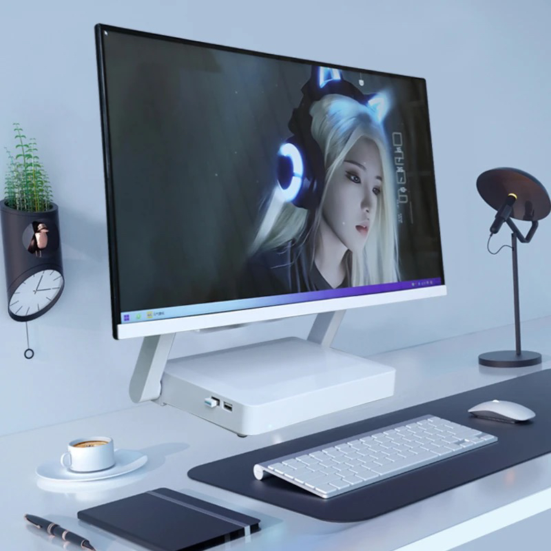 全新inter四核家用办公一体机台式电脑可旋转 无线充电功能