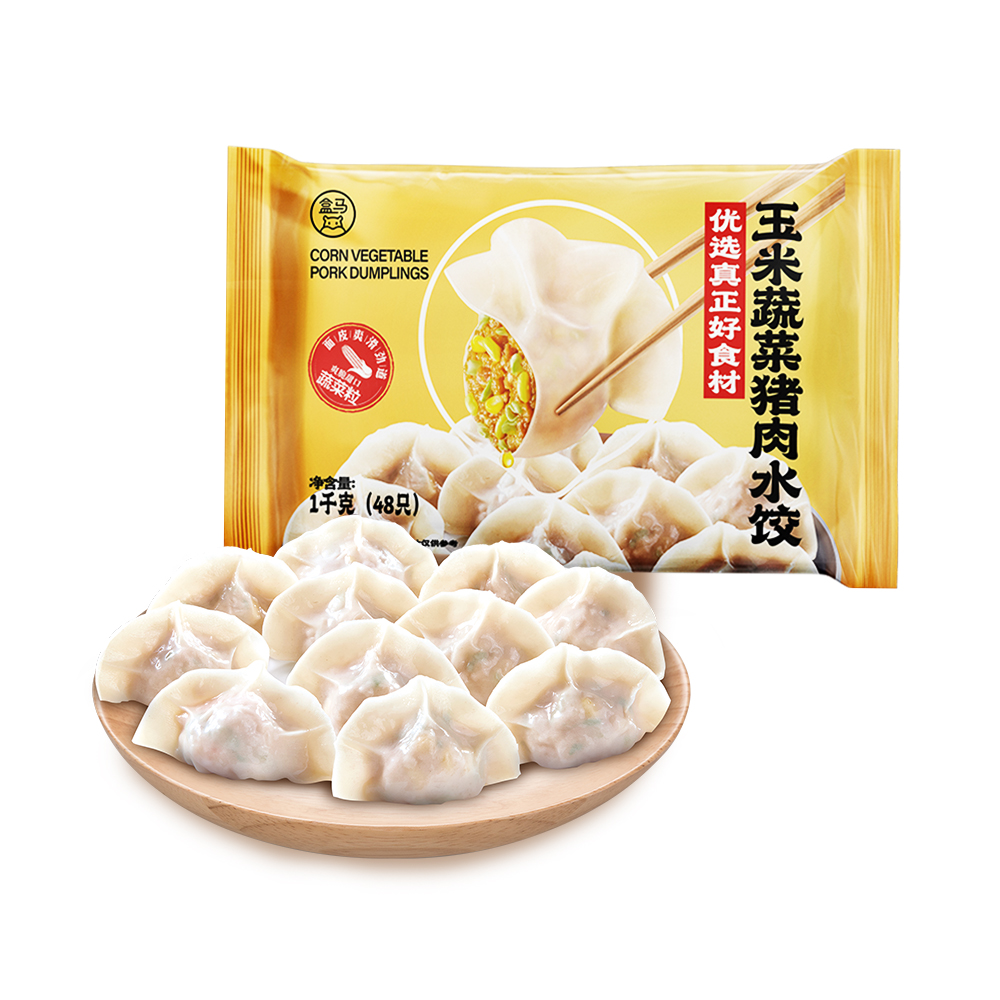 盒马 玉米蔬菜猪肉水饺 1kg