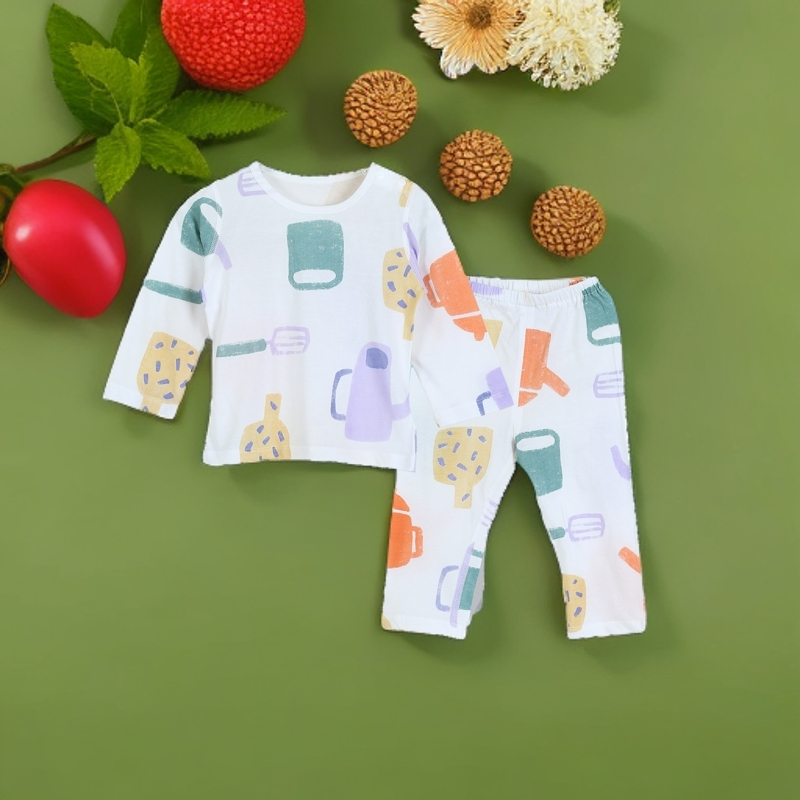 夏季纯棉薄款长袖打底内衣宝宝空调服