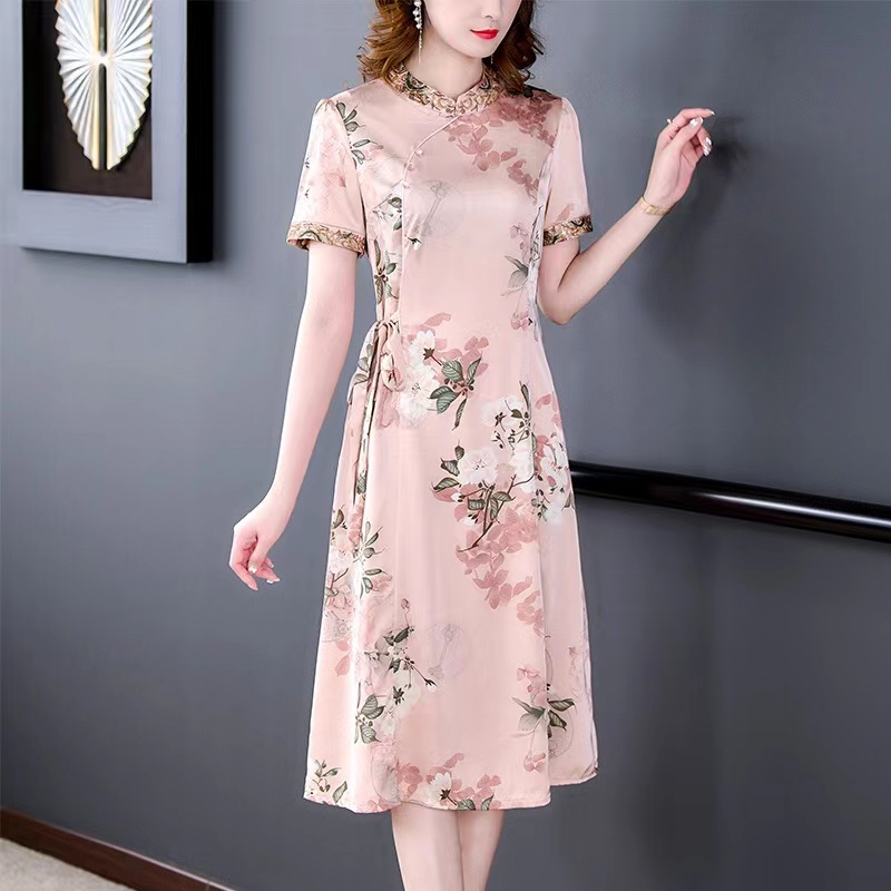 【1-100】2025新款气质修身显瘦短袖连衣裙集合链接