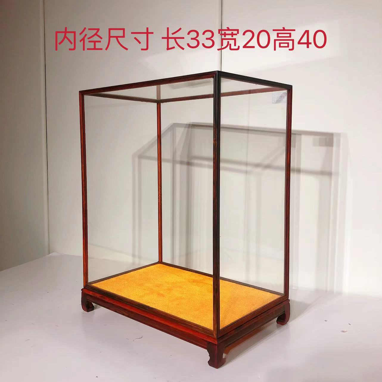 红酸枝微凹黄檀像观音花瓶玉石茶具防尘罩玻璃罩