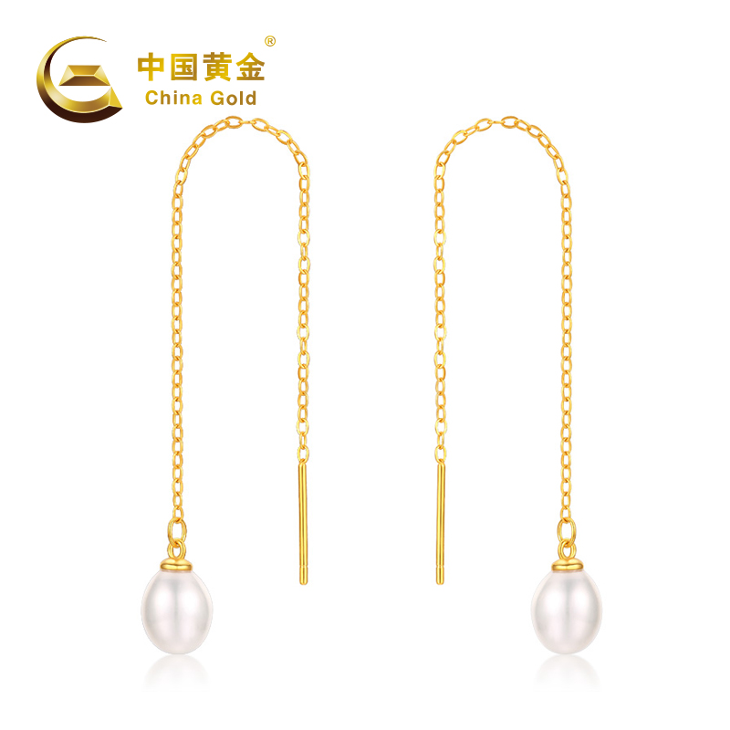 S925银珍珠耳线