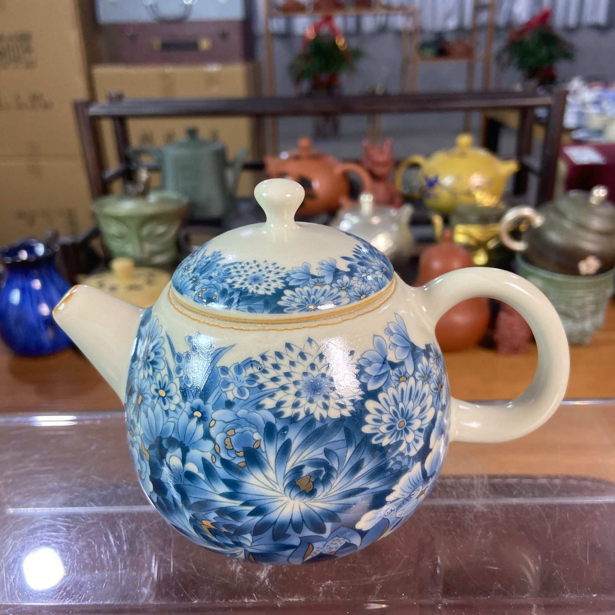 【闪购产品】T24汝窑万花龙蛋壶带礼盒