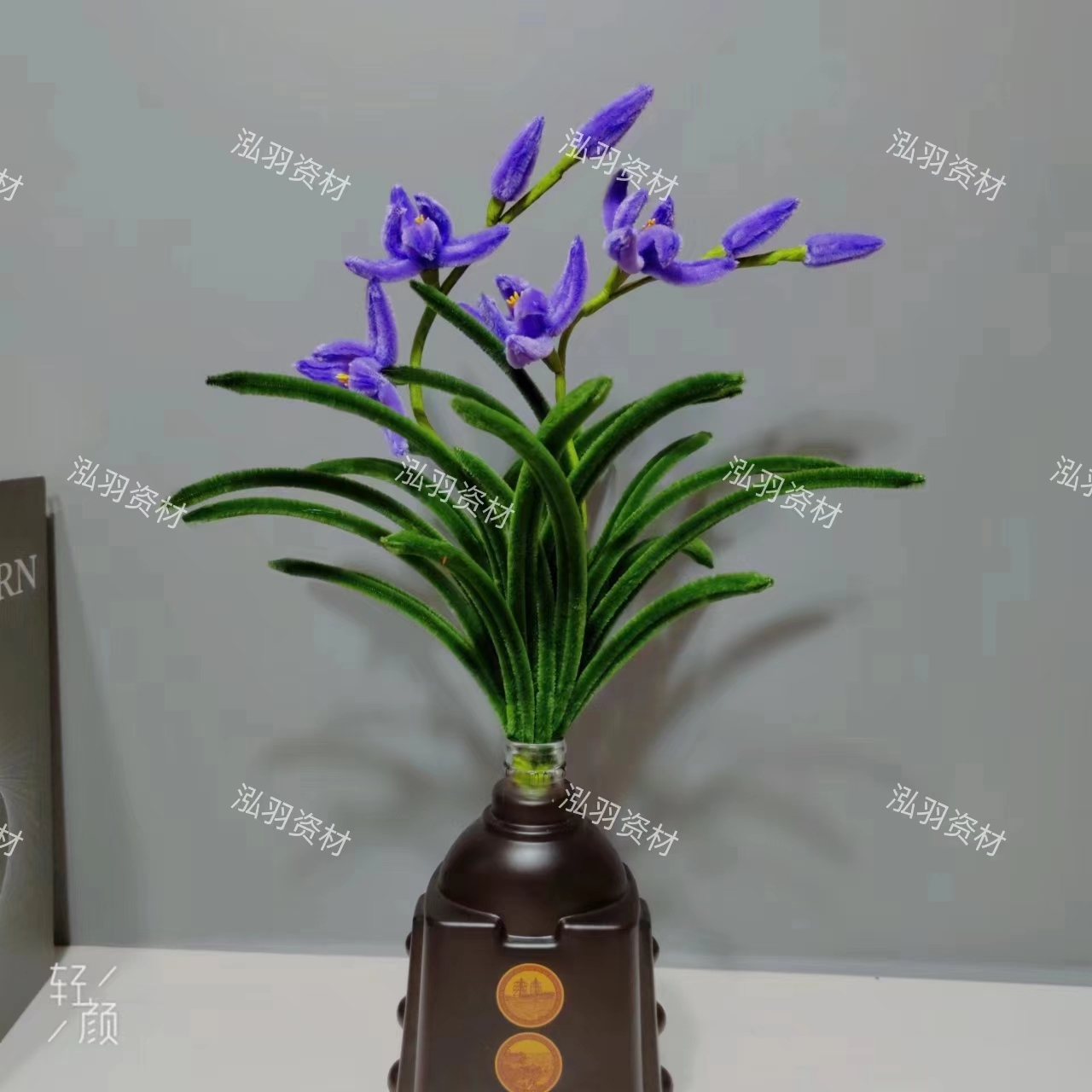 【青墨手工推荐】扭扭棒高雅兰花材料包diy手工（非成品，不含花瓶）