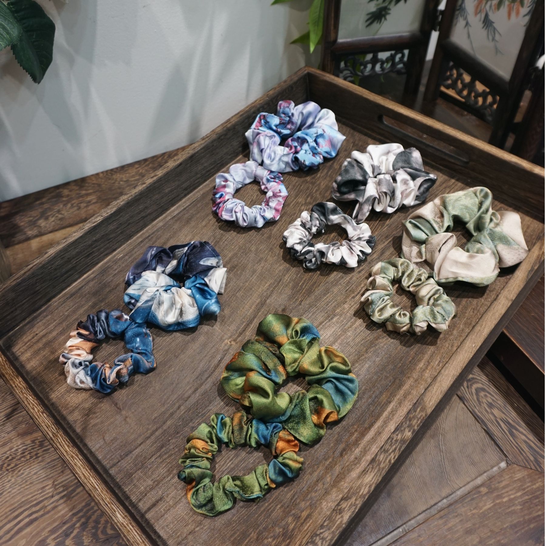 【初悦小礼】新中式复古百搭高级绸缎发圈大号小号国风大肠发圈