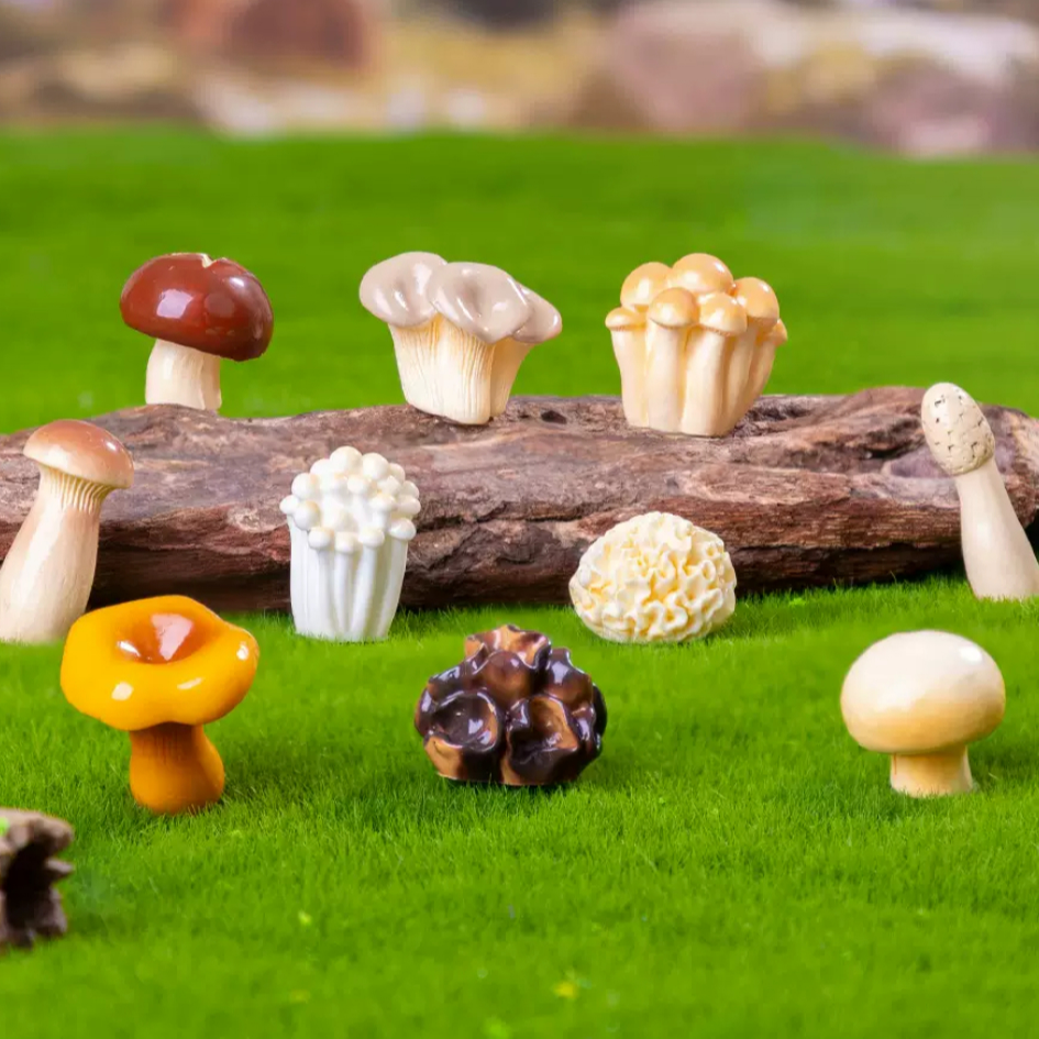 微景观仿真食玩小蘑菇菌香菇diy装饰品