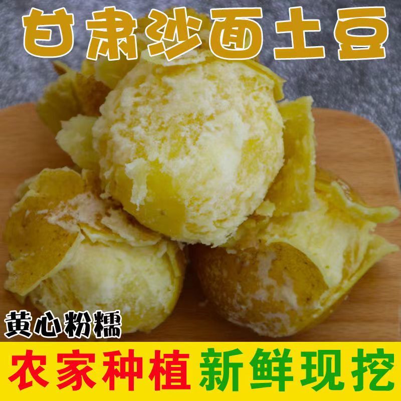 正宗甘肃定西现挖新鲜黄心沙面粉糯土豆洋芋马铃薯当季高山旱地