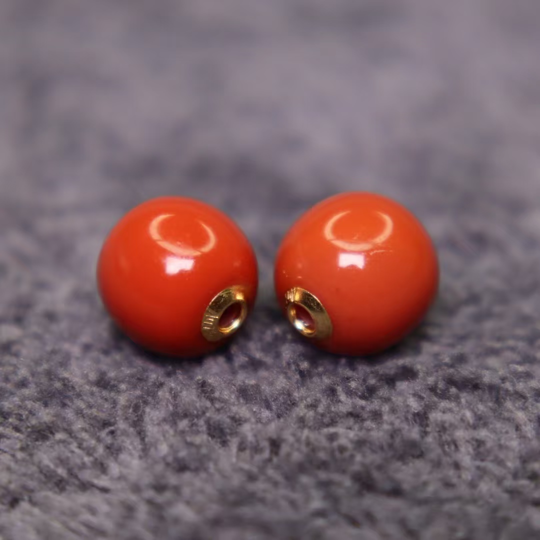 18K金镶玛瑙老型珠