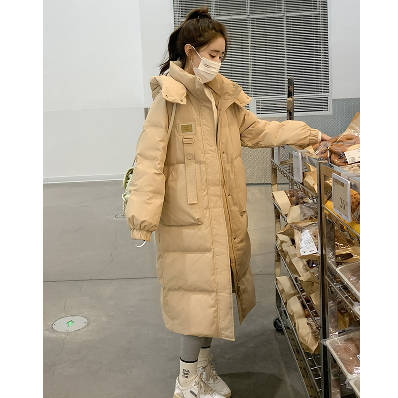 爆款时尚棉服女冬季2023年新款中长款设计感加厚韩系温柔棉衣外套