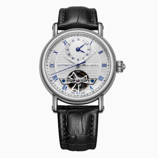 【官方专属】海鸥手表飞轮传奇双时区多功能自动机械商务腕表6040