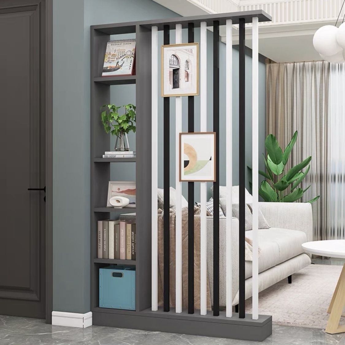 入户玄关多层置物架客厅隔断家用新中式屏风现代简约卧室储物架