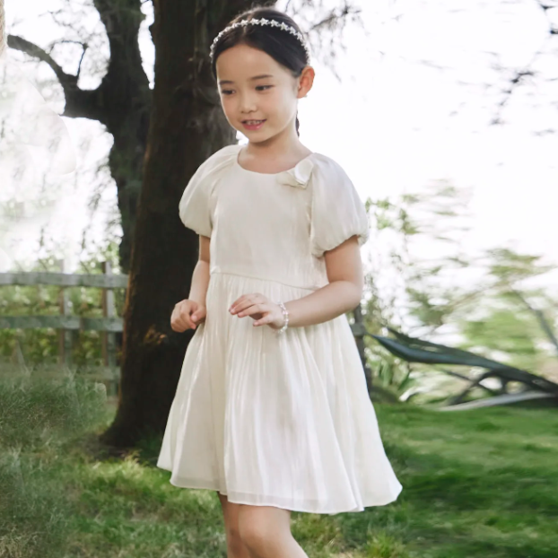 [商场同款]EP雅莹童装春夏女童新款泡泡袖蝴蝶洋气气质连衣裙