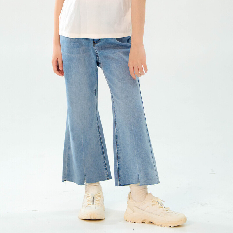 [商场同款]EP雅莹童装春夏女童新款洋气时尚前开叉微喇牛仔裤