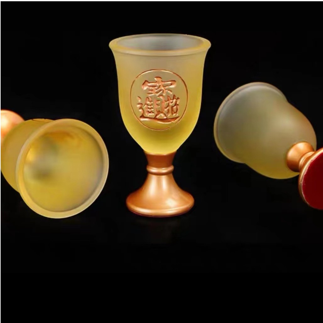 【旺香缘】古法琉璃铜底酒杯